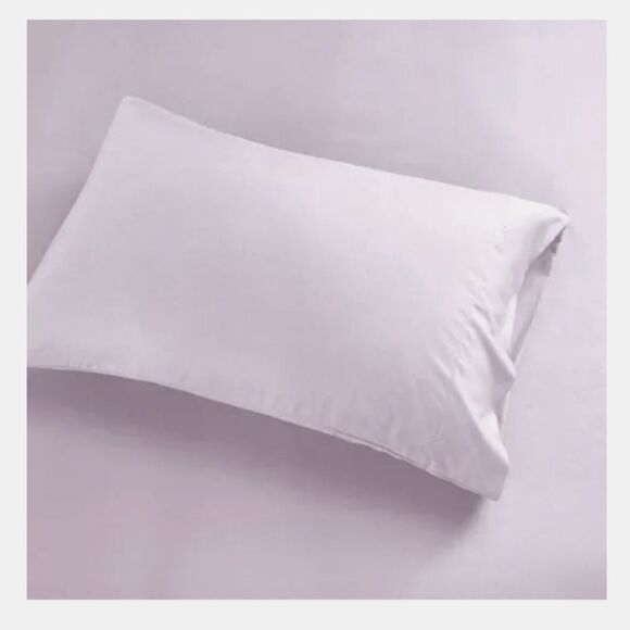 Mainstays lavender/lilac twin XL fitted & flat sheet set, 1 pillowcase, EUC - Picture 1 of 6